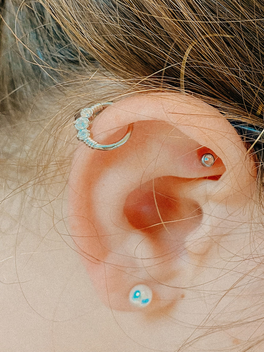 Customer photo review of Bianca Clicker Piercing | Chirurgenstahl