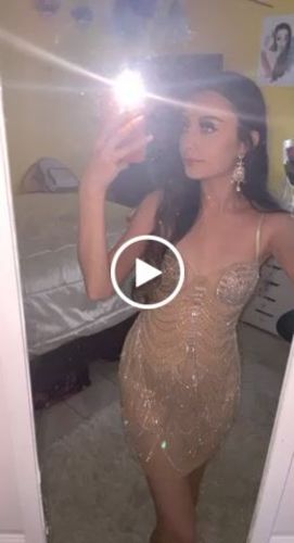 Customer video review of Nova Crystal Dress (NUDE)