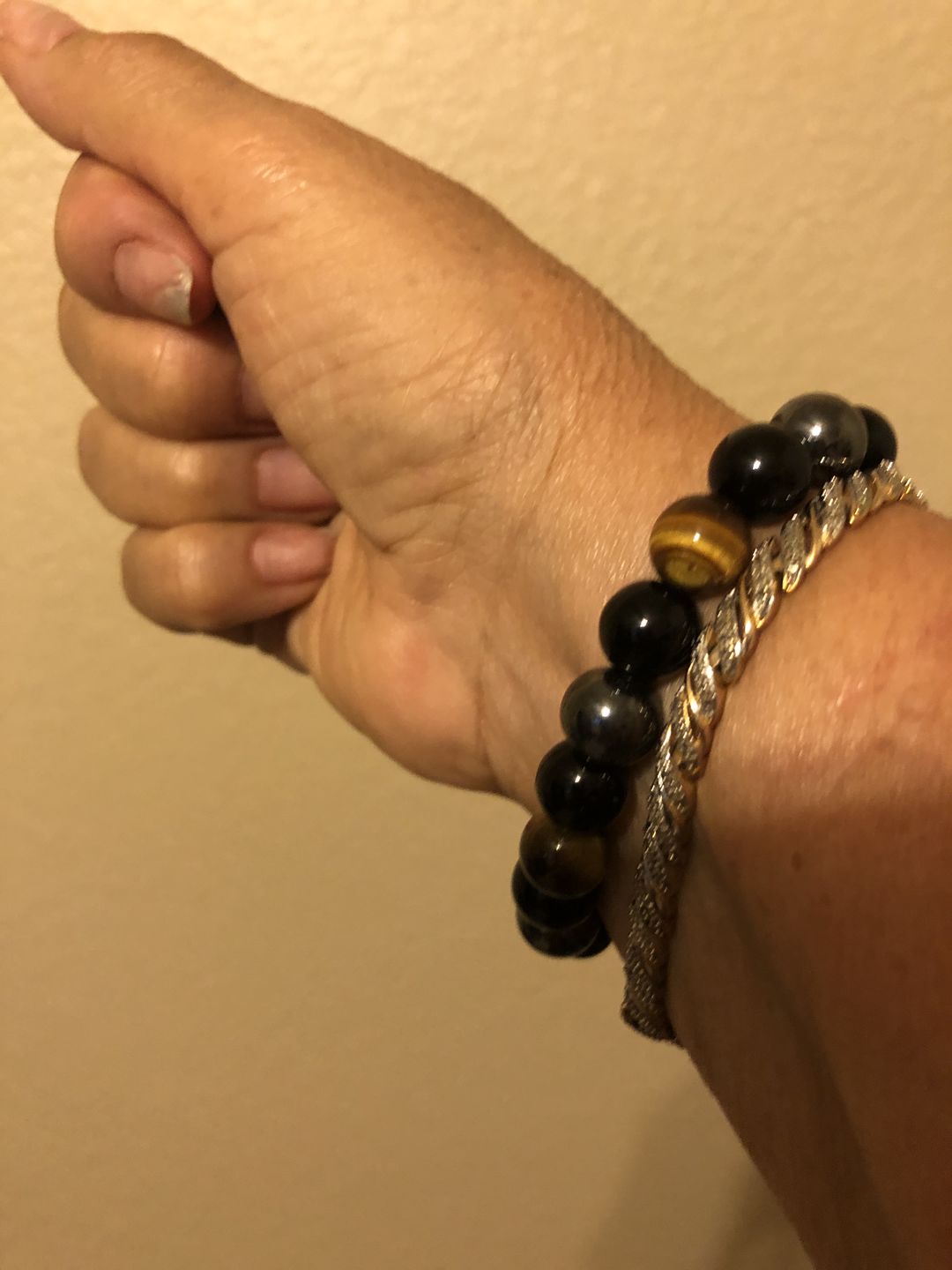 Customer photo review of Triple Stone Protection Bracelet