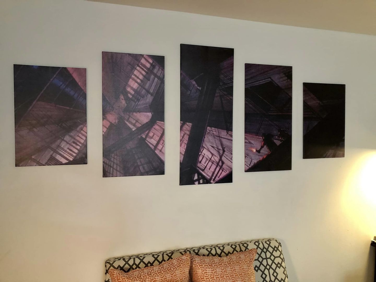 Customer photo review of Design Your Own Custom 5 Panel Canvas Print Wall Art