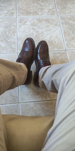 Customer photo review of Retro Leather Derby Shoes