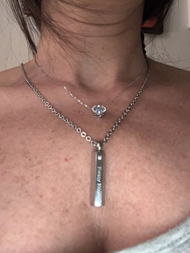 Customer photo review of Engravable Urn Pendant