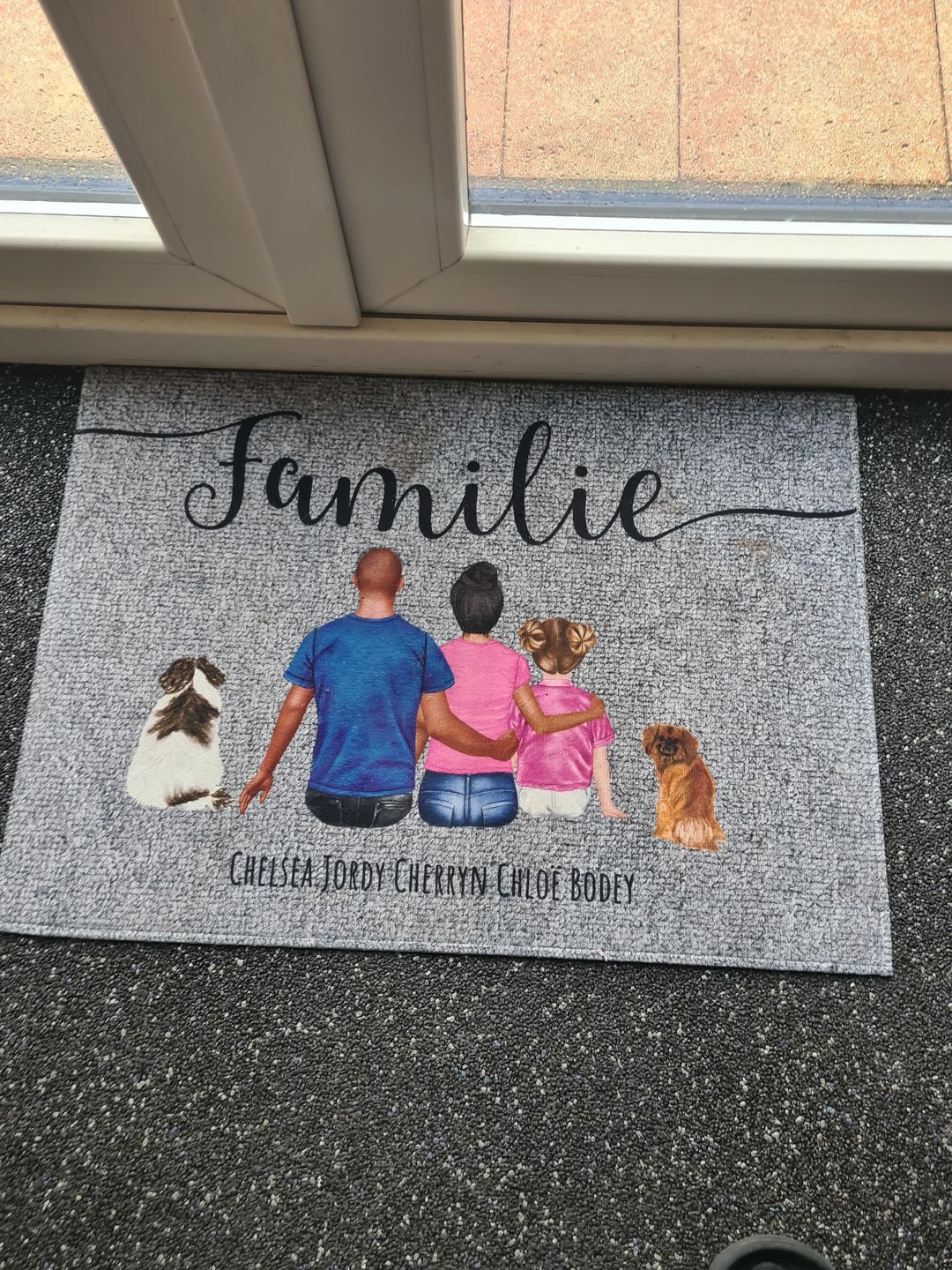 Customer photo review of Familie - Gepersonaliseerde deurmat