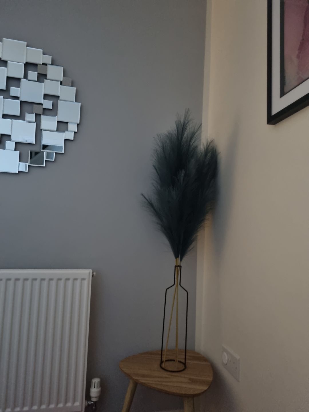 Customer photo review of Tall Faux Pampas Grass - Livid (3 Stems)