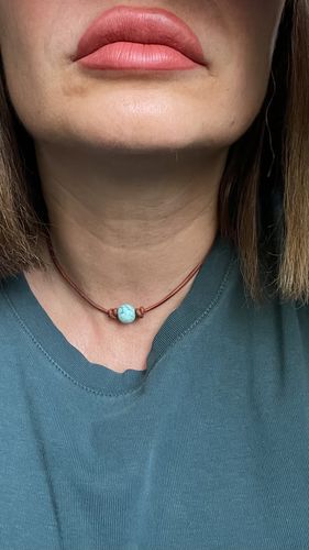 Customer photo review of PRÉCIEUX COLLIER RAS DE COU EN TURQUOISE