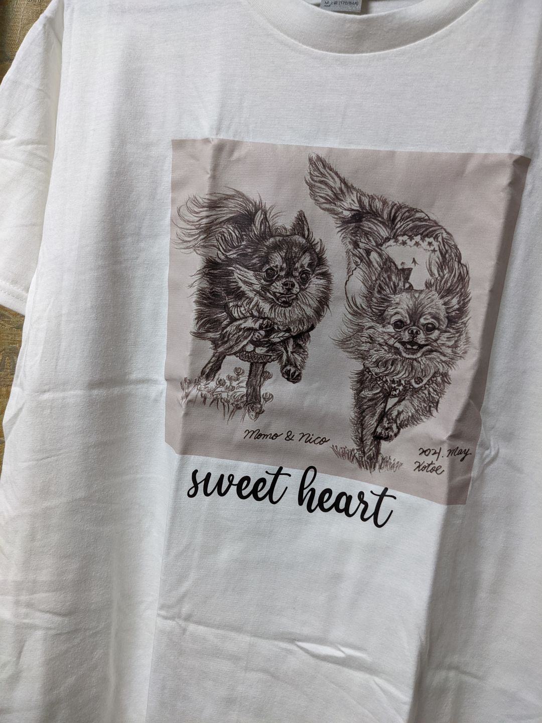 Customer photo review of 好きな写真と文字で作るオリジナルプリントTシャツ