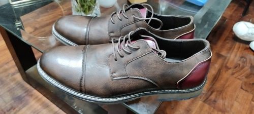 Customer photo review of Retro Leather Derby Shoes