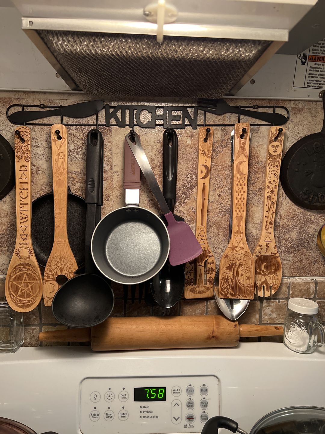 Customer photo review of The 5 Elements Bamboo Large Kitchen Utensils Set