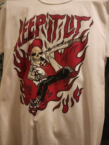 Customer photo review of Keep It Lit Unisex TShirt Match AJ6 “Carmine”
