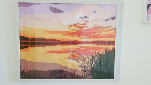 Customer photo review of Malen nach Zahlen - Sonnenuntergang am See