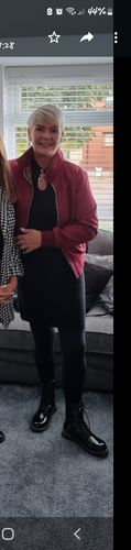 Customer photo review of Womens Classic Harrington Jacket - Burgundy