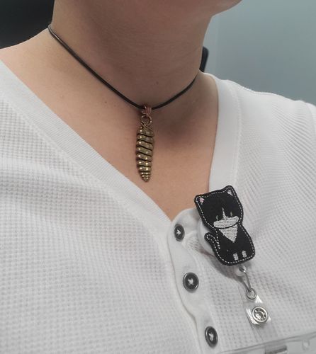 Customer photo review of Rattlesnake Tail Pendant