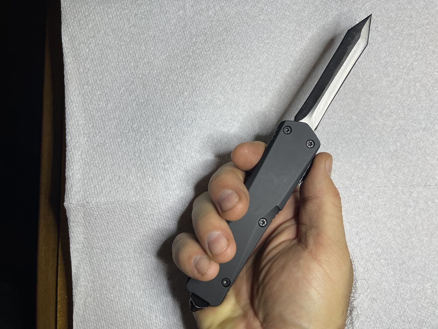 Customer photo review of Black Ghost D/A OTF - Spartan Blade