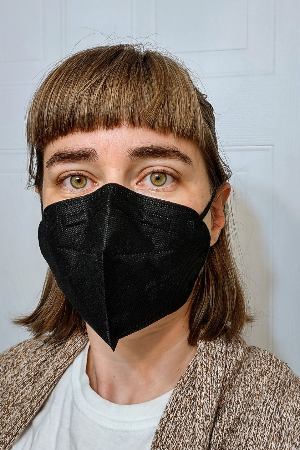 Customer photo review of KN95 Respirator Face Mask Individually Sealed (Cone Shape)