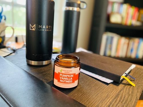 Customer photo review of PUMPKIN VANILLA NUTMEG 4 oz Scented Soy Candle