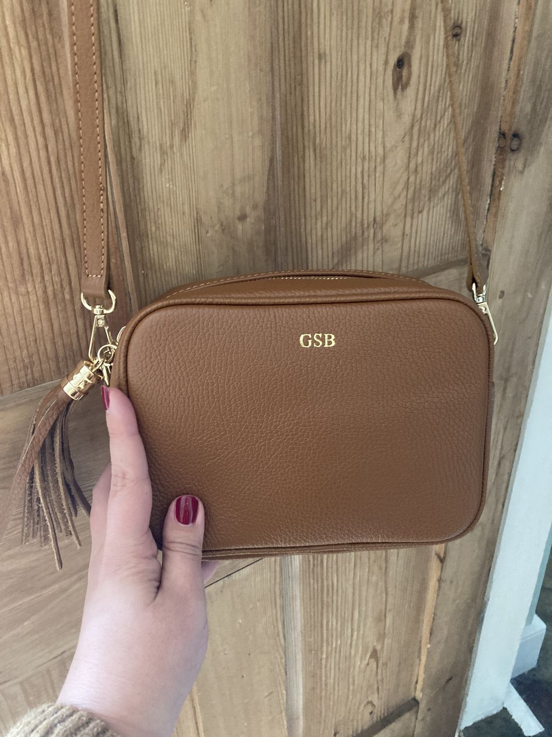 Customer photo review of Leather Lady Cross Body Bag
