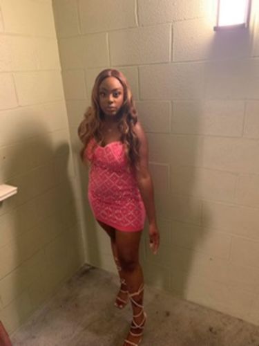 Customer photo review of Solid Color Rhinestone Simple Bodycon Mini Dress