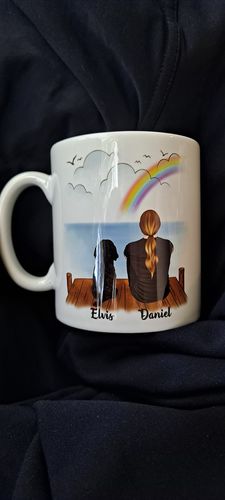 Customer photo review of Man & Dogs - Best Friends Personalised Mug
