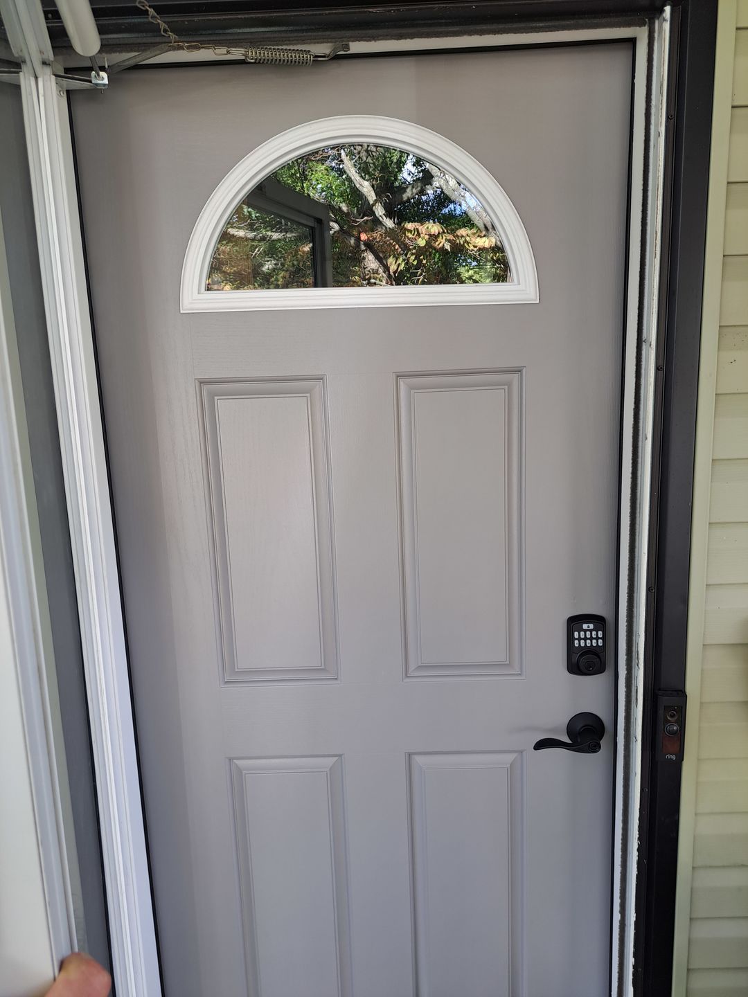 Customer photo review of Clear 1 Lite Glass and Frame Kit (Fanlite 24" x 12" Frame Size)