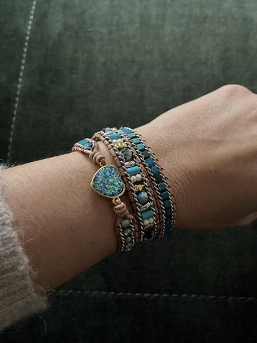 Customer photo review of ZIERLICHES HERZ-OPAL WICKELARMBAND