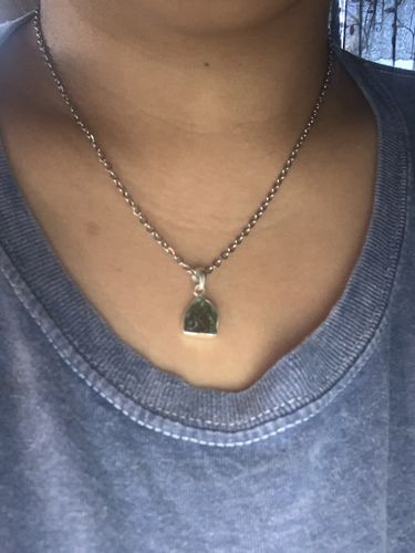 Customer photo review of Moldavite Pendant- H 🛸 (1.8 grams)