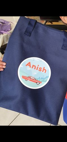 Customer photo review of Library Bag - Blue