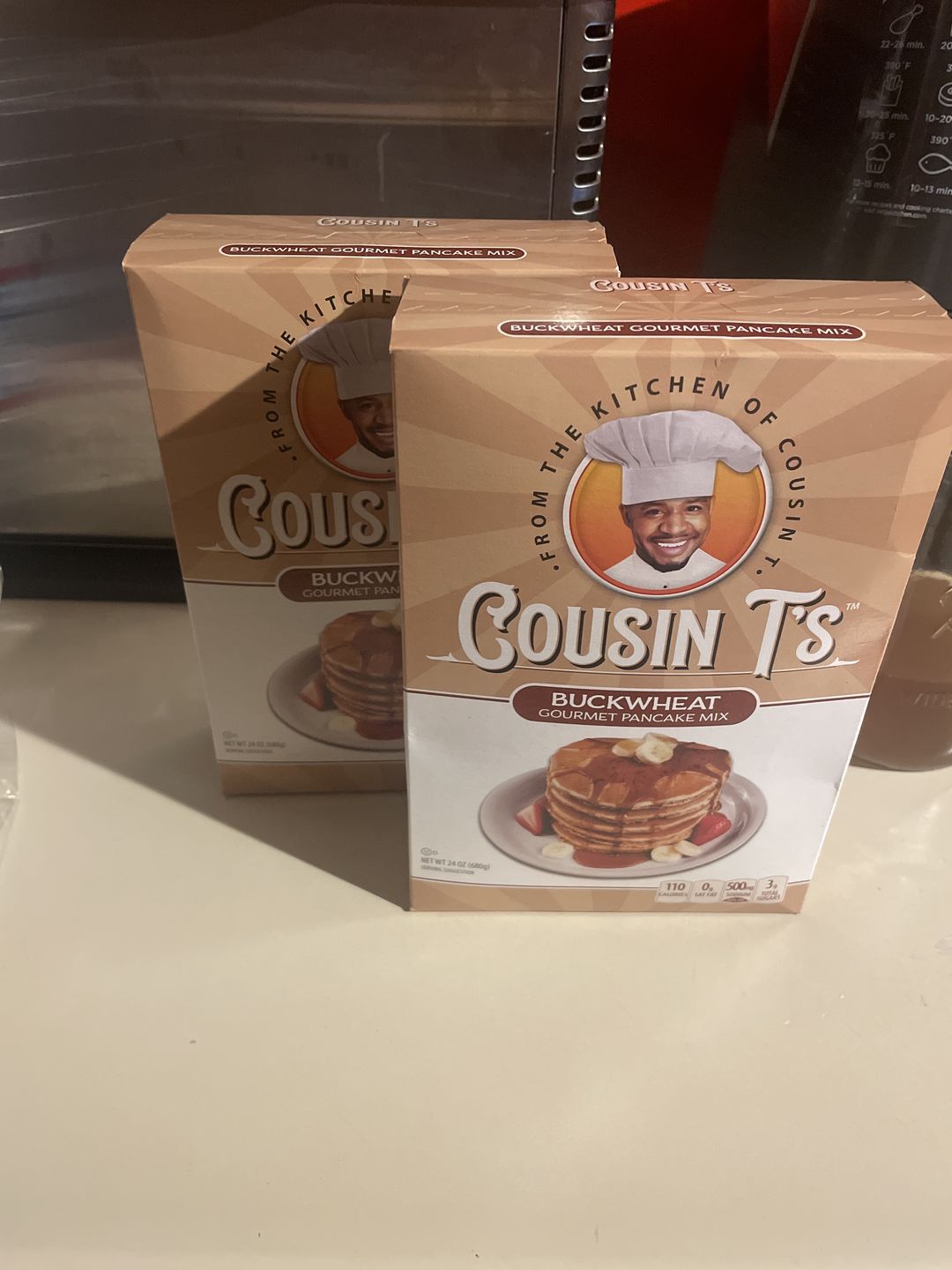 Customer photo review of Cousin T's Buckwheat Gourmet Pancake Mix 2 Pack