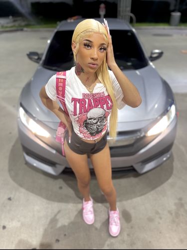 Customer photo review of Jordan 1 Mid Coral Chalk DopeSkill T-Shirt Trapped Halloween Rush Pink Graphic