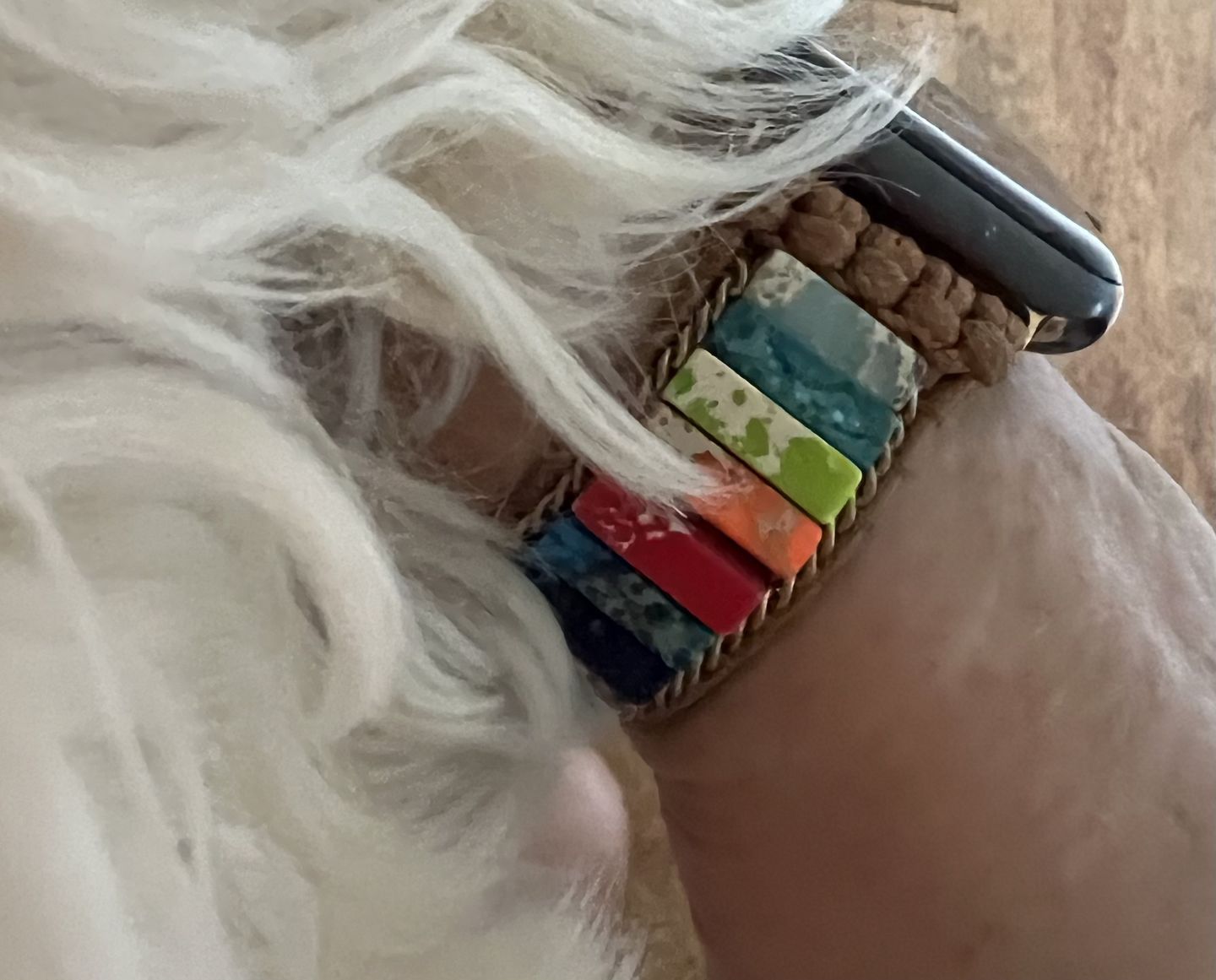 Customer photo review of Healing Chakra Protection Apple Watch Strap