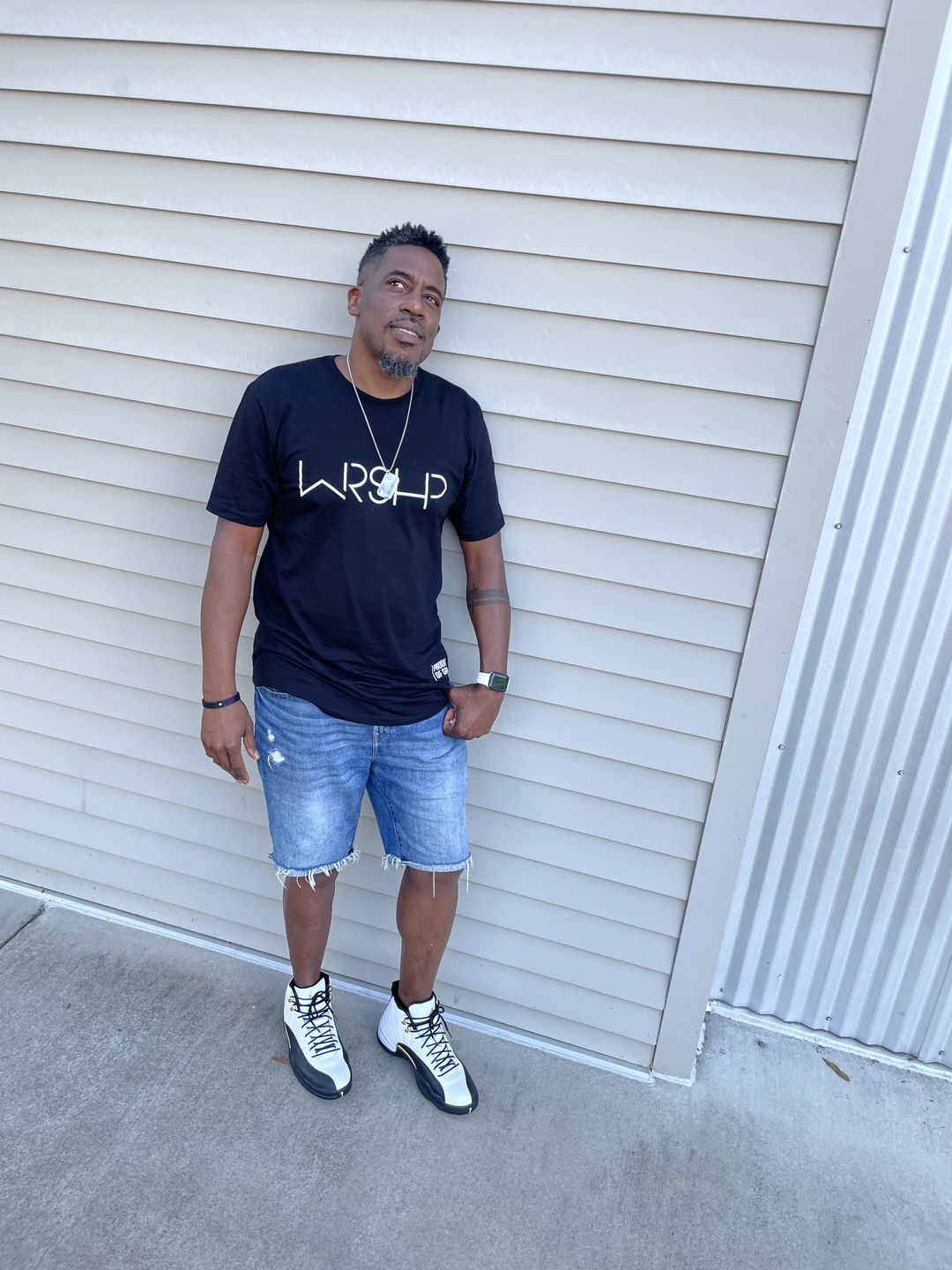 Customer photo review of YHWH  Swoop Tee (Black)