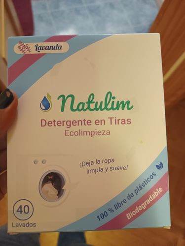 Customer photo review of Eco-Tiras de Detergente 40 lavados Natulim