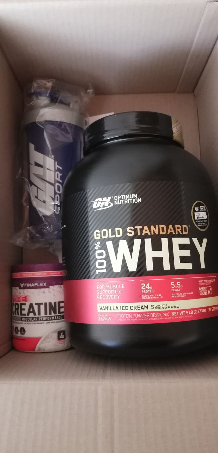 Customer photo review of Optimum Nutrition Gold Standard 100% Whey Proteina 5 Lb