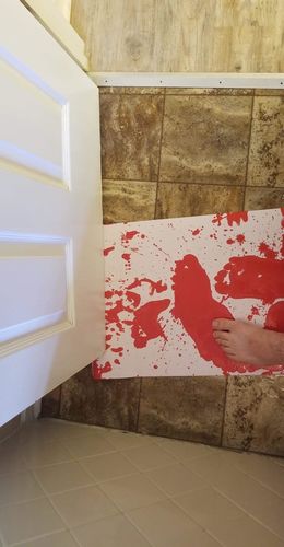 Customer photo review of Spooky - Color Changing Halloween Mat