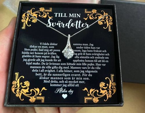 Customer photo review of Halsband-hänge från svärmor till svärdotter - För de bästa