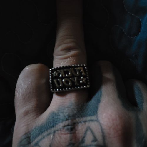 Customer photo review of Fuck You Star Ring