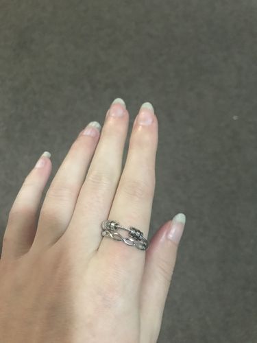 Customer photo review of Infinity Fidget Anxiety Ring Adjustable
