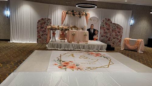 Customer photo review of Custom Floor Decals for Birthday&Baby Shower&Wedding Party Decorations