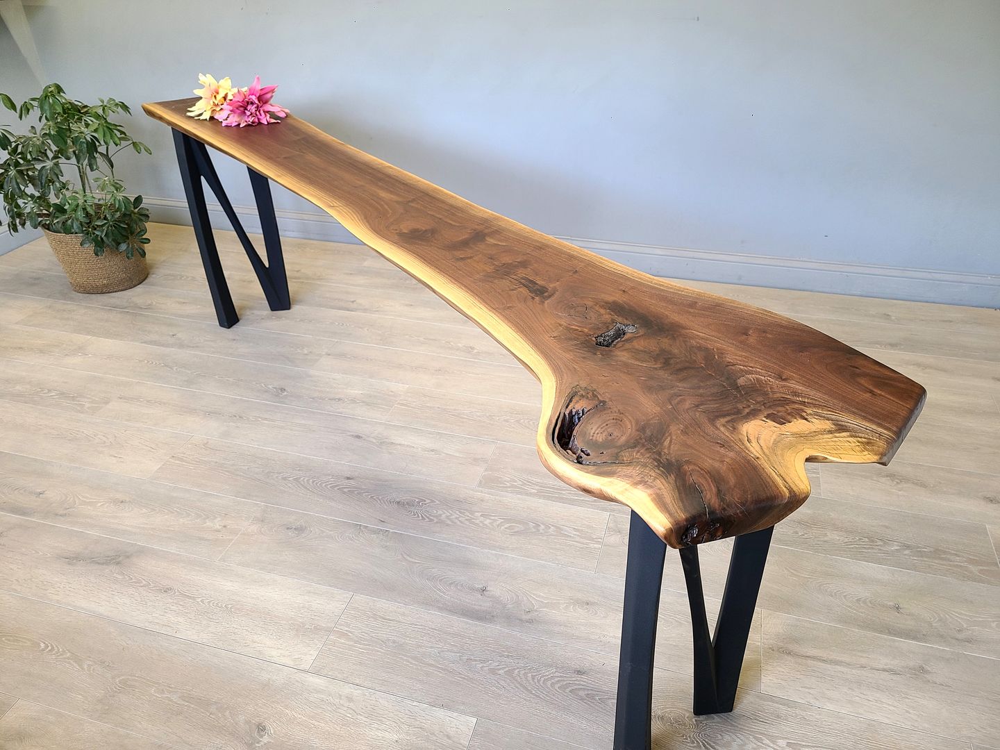 Customer photo review of Metal Console Table Legs - 210 Norah - 10W, 28H inch - Set of 2 pcs - Flowyline