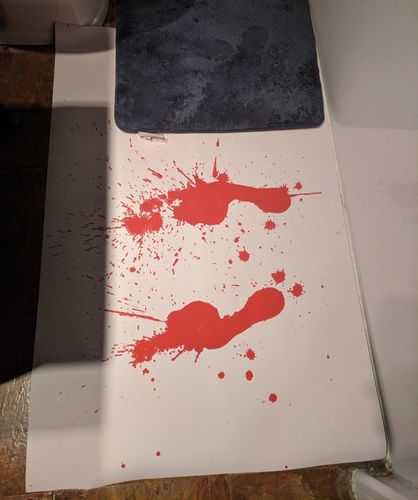 Customer photo review of Spooky - Color Changing Halloween Mat