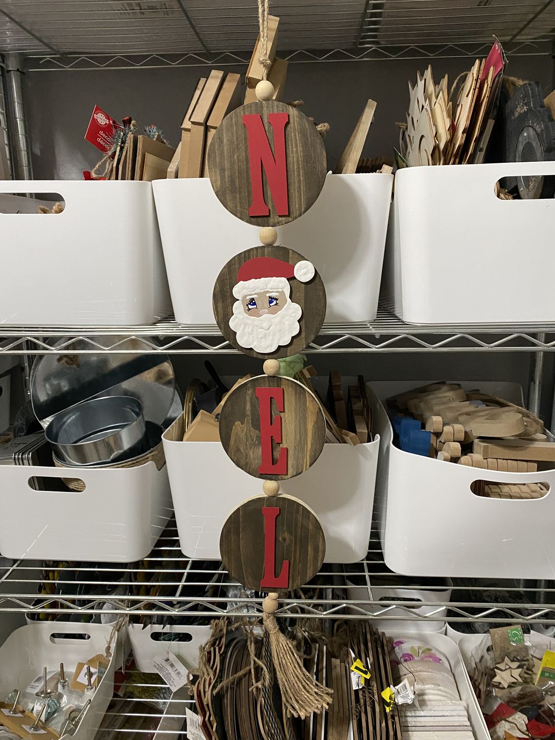 Customer photo review of Unfinished Wood Santa Head Shape - Craft - up to 36" DIY