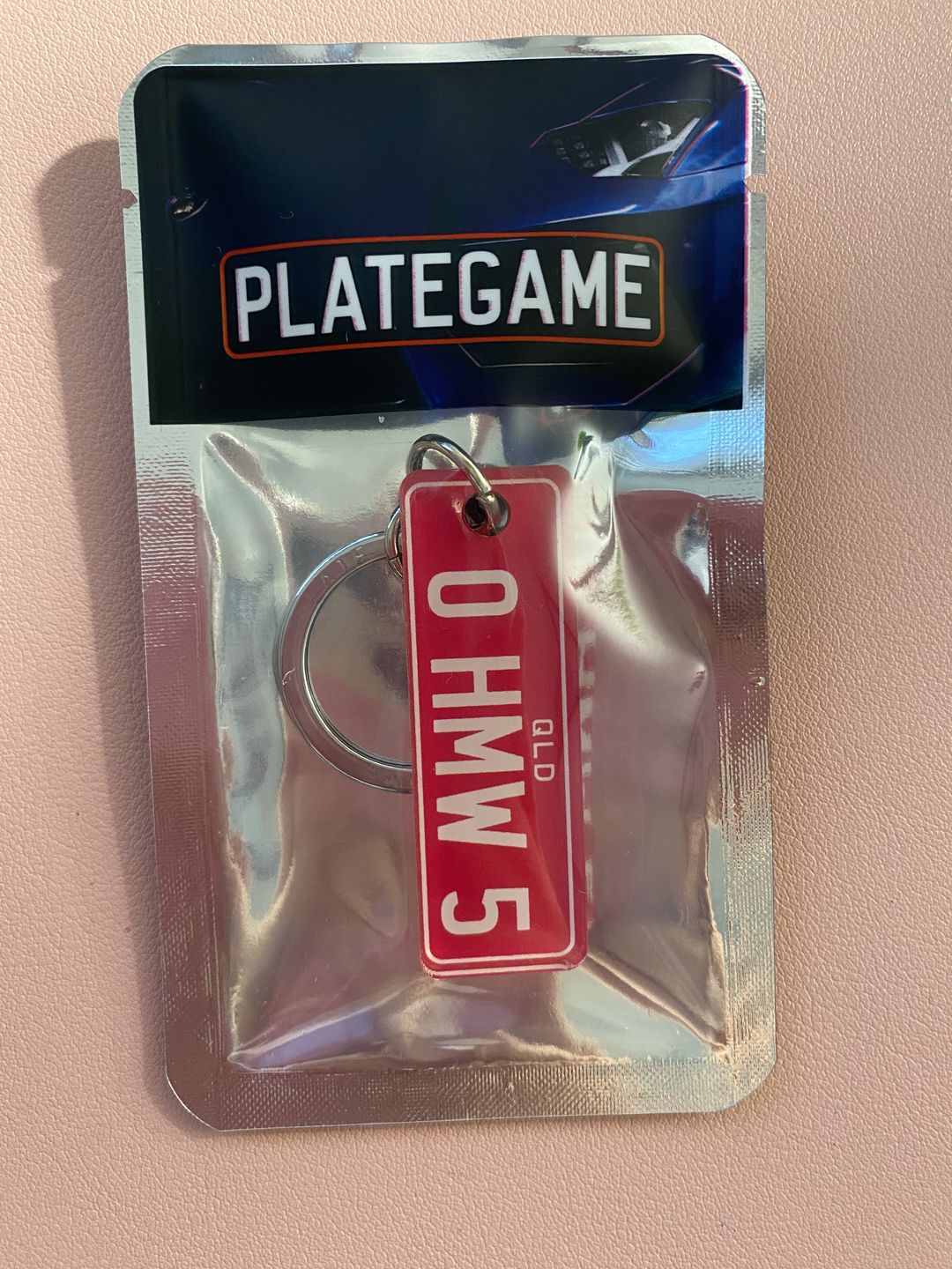 Customer photo review of QLD Colour Licence Plate Custom Keychain
