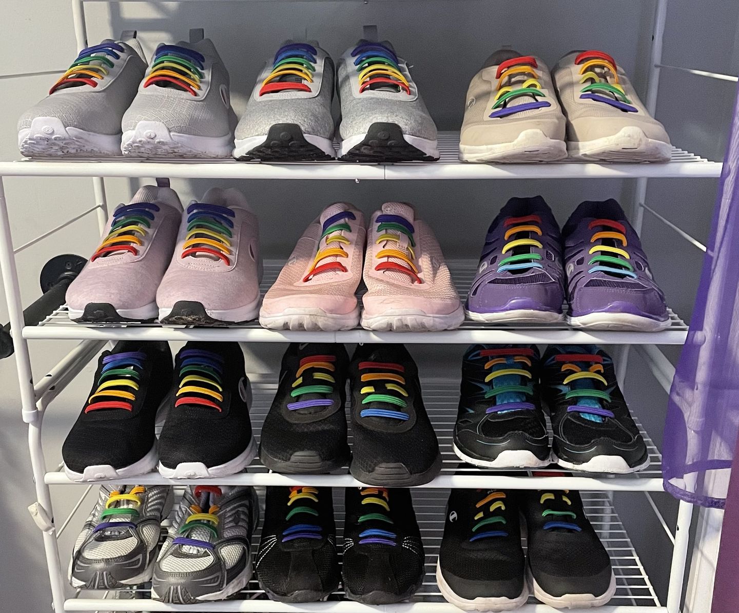 Customer photo review of U-Lace Slims - Rainbow