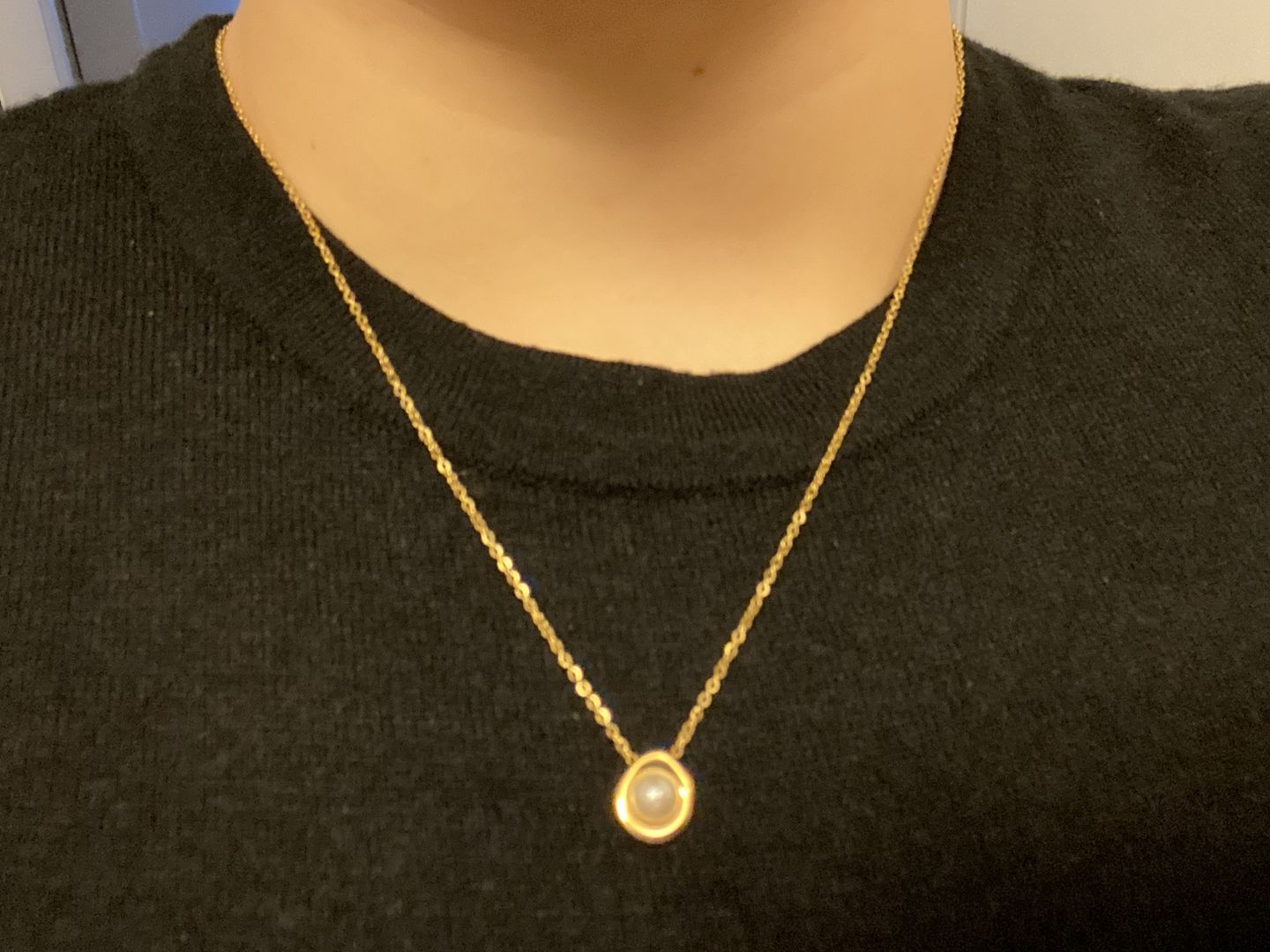 Customer photo review of Nina Halskette | 18K vergoldet