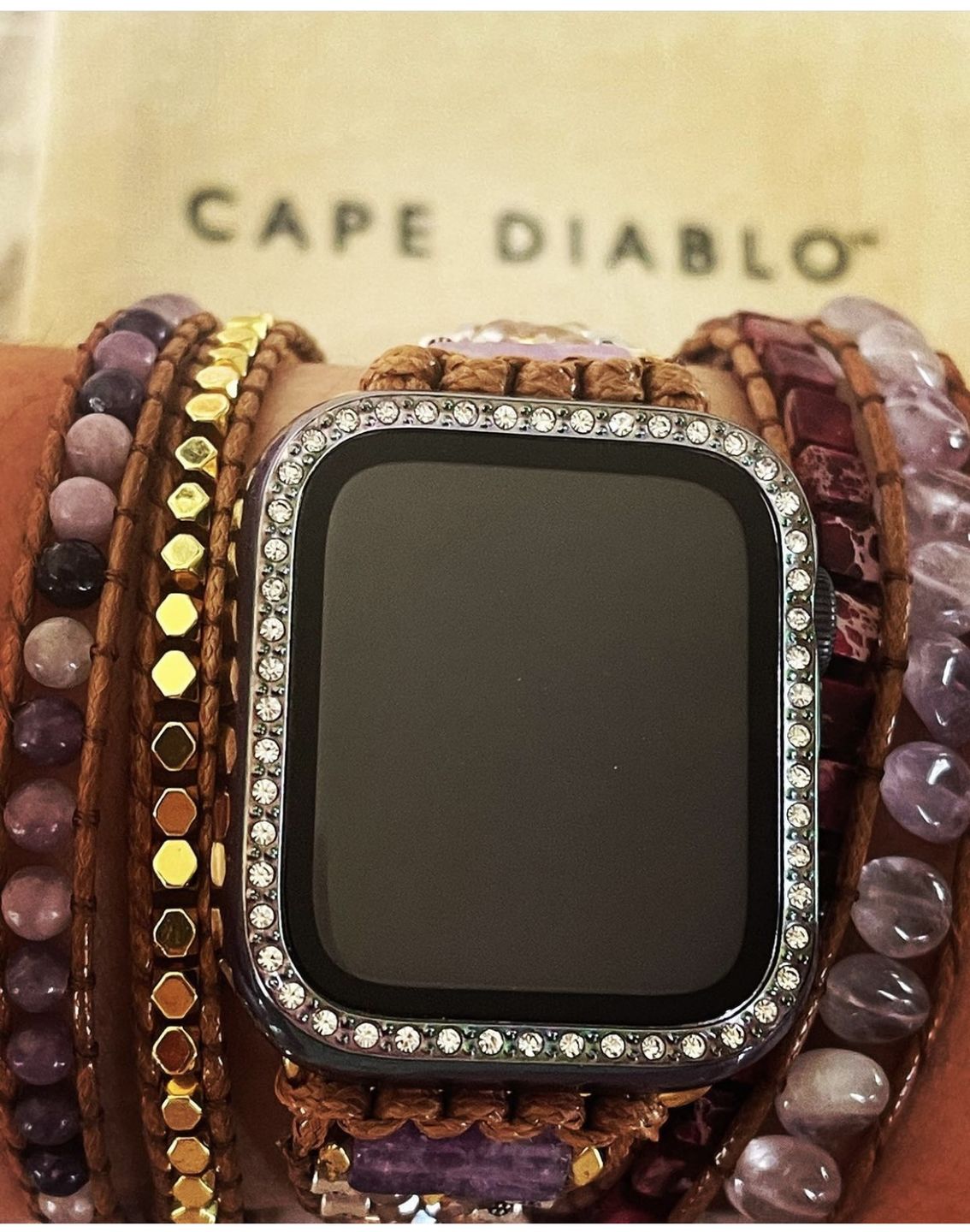 Customer photo review of Purple Jade Magical Apple Watch Strap