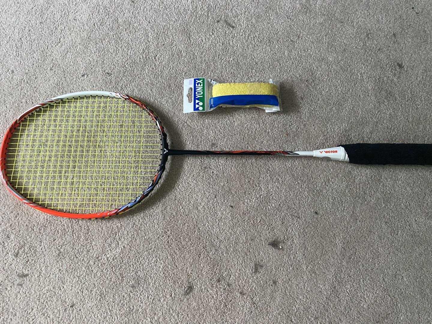Customer photo review of Victor Thruster RYUGA Unstrung badminton Racket [Flame Red]
