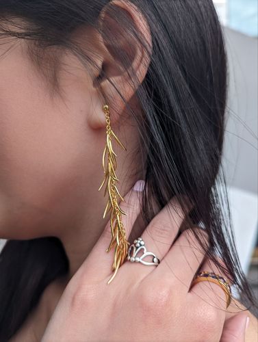 Customer photo review of Molto Drop Earrings