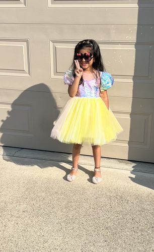 Customer photo review of Baby Girl  Rainbow Birthday Party Princess Dress