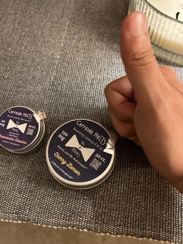 Customer photo review of Cherry Lemon Caffeine Melts® PLUS (150mg + 20mcg B12)