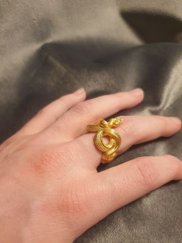 Customer photo review of Gold Vermeil Snake Ring