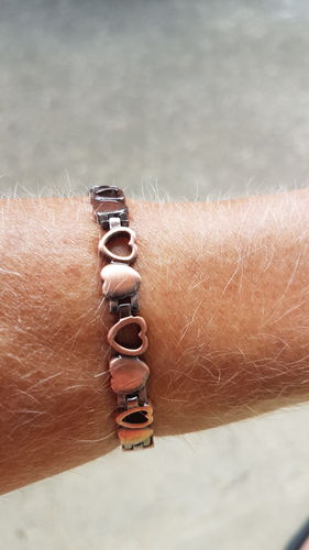 Customer photo review of Bracelet Cuivre  Maillons en Cœur